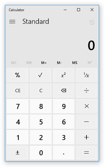 calcolatrice windows 10.